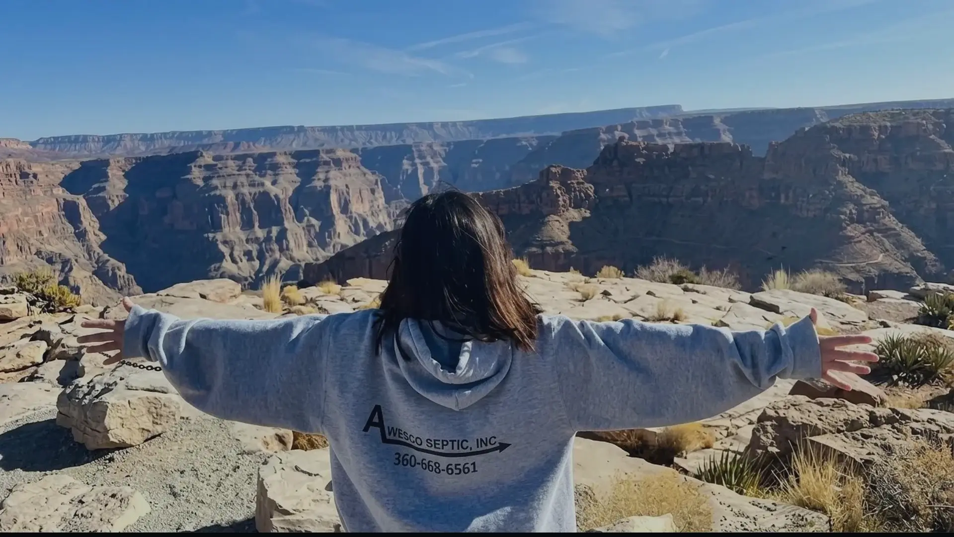 Awesco Septic team member at the Grand Canyon